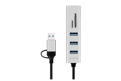 Logilink USB 3.0 HUB, 3x USB-A, SD/microSD-Slot, 5 Gbit/s