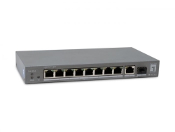 LevelOne PoE+Switch 8xGE PoE/1xGE/1xSFP 120W unmanag.Plastik