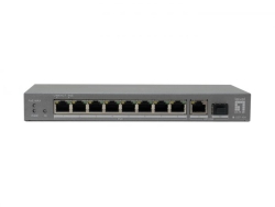LevelOne PoE+Switch 8xGE PoE/1xGE/1xSFP 120W unmanag.Plastik