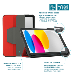 Mobilis Ultra Rugged Case iPad 11 2025 iPad 10.9 Red