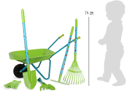Großes Gartenset mit Schubkarre