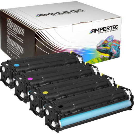 4 Ampertec Toner ersetzt HP CF210X+11A-13A 131X 131A Multipack KCMY