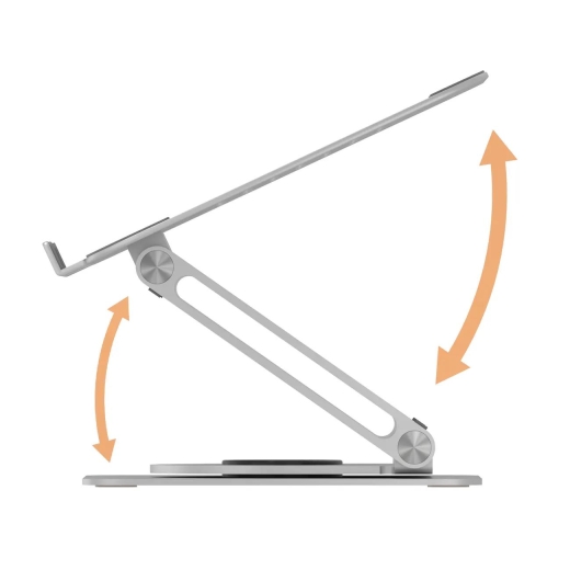 Notebookhalter IcyBox rotierend höhenverstellbar Aluminium