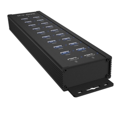 Hub 18+2 Port USB IcyBox 18x USB-A Daten Port