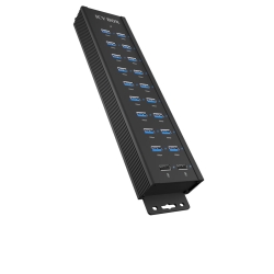 Hub 18+2 Port USB IcyBox 18x USB-A Daten Port