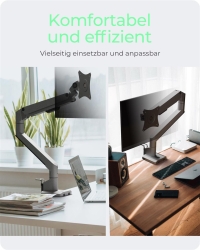 Monitorständer IcyBox 1 Monitor mit Tischhalterung