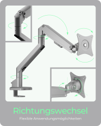 Monitorständer IcyBox 1 Monitor mit Tischhalterung