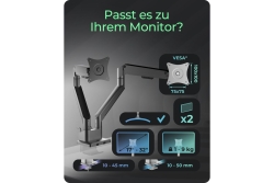 Monitorständer IcyBox 2 Monitore mit Tischhalterung