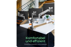 Monitorständer IcyBox 3 Monitore mit Tischhalterung