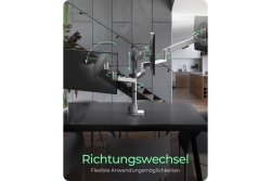 Monitorständer IcyBox 3 Monitore mit Tischhalterung