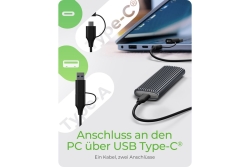 Geh. IcyBox für NVMe M.2 & SATA M.2 SSD
