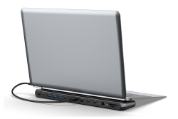 DIGITUS Docking USB-C->HDMI,DP,USBA,USBC,RJ45,PD silber