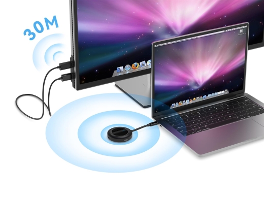 CONCEPTRONIC Adapter USB-C->HDMI Wireless 1080P/60Hz 30m sw