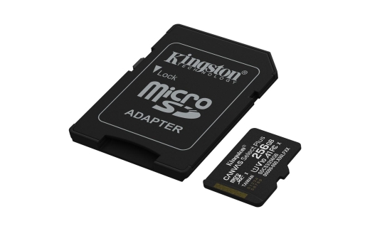 SD MicroSD Card 256GB Kingston SDXC Canvas+ Gen3 m.Adapter retail