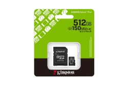 SD MicroSD Card 512GB Kingston SDXC Canvas+ Gen3 m.Adapter retail