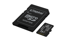 SD MicroSD Card 64GB Kingston SDXC Canvas+ Gen3 m.Adapter...