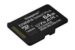 SD MicroSD Card 64GB Kingston SDXC Canvas+ Gen3 m.Adapter retail
