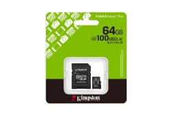 SD MicroSD Card 64GB Kingston SDXC Canvas+ Gen3 m.Adapter retail