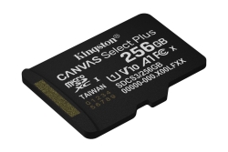 SD MicroSD Card 256GB Kingston SDXC Canvas+ Gen3...