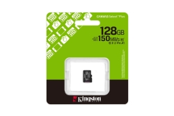 SD MicroSD Card 128GB Kingston SDXC Canvas+ Gen3 o.Adapter retail