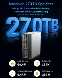 TERRAMASTER D9-320, 9bay Gehäuse, USB3.2, 10Gbps,...