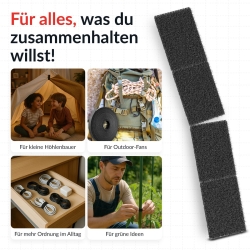 LTC Klettrolle Rip Roll 3m zum Bündeln&Ordnen schwarz