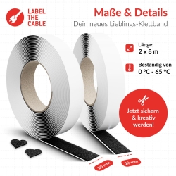 LTC Klettrolle Easy Tape Strap 8mx20mm Bündeln&Ordnen schw
