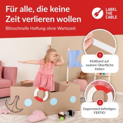LTC Klettrolle Easy Tape Strap 8mx20mm Bündeln&Ordnen weiß