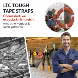 LTC Klettrolle Tough Tape Strap 5mx50mm Bündeln&Ordnen schw