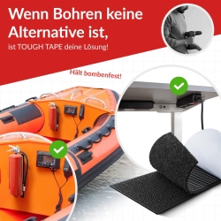 LTC Klettrolle Tough Tape Strap 5mx50mm Bündeln&Ordnen schw