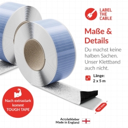 LTC Klettrolle Tough Tape Strap 5mx50mm Bündeln&Ordnen weiß