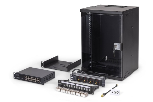 DIGITUS Netzwerk-Set 254 mm (10) - 9HE, 315x300 mm (BxT) sw