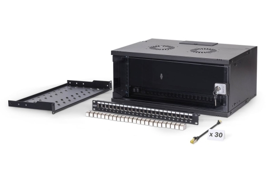 DIGITUS Netzwerk-Set 483 mm (19) - 4HE, 540x400 mm (BxT) sw