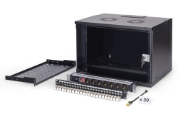 DIGITUS Netzwerk-Set 483 mm (19) - 7HE, 540x400 mm (BxT) sw