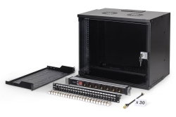 DIGITUS Netzwerk-Set 483 mm (19) - 9HE, 540x400 mm (BxT) sw