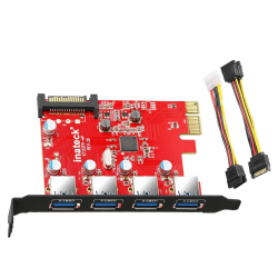 inateck USB 3.0 PCIe Karte 4 Anschlüsse 15 pin SATA