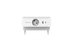 Fellowes Strommodul Schreibtisch 1xSteckdose,USB-A,USB-C wei
