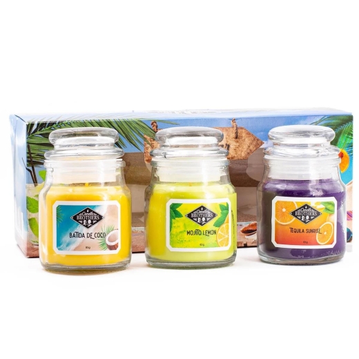 Candle Brothers Duftkerzen Set Beach Bar - 3 x 85g