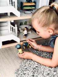 Biegepuppen-Familie aus Holz