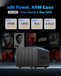 TERRAMASTER F4-425, 4bay NAS, 4GB DDR4 (No Hard Drive)