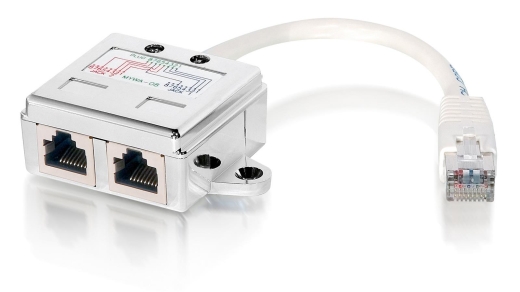 Equip 2-Port Splitter Cat5e RJ45->2xRJ45 FTP St/Bu 0.15m Polybeutel