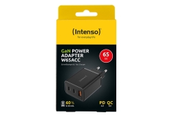 Intenso Power Adapter 1x USB-A/2x USB-C 65W GaN Black
