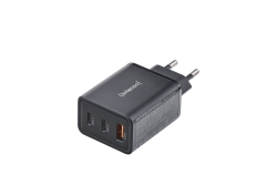 Intenso Power Adapter 1x USB-A/2x USB-C 65W GaN Black