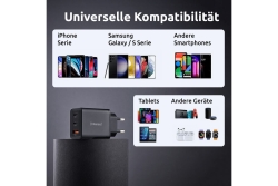Intenso Power Adapter 1x USB-A/2x USB-C 65W GaN Black
