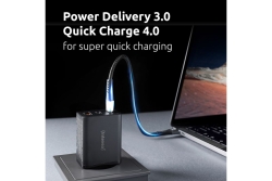 Intenso Power Adapter 1x USB-A/2x USB-C 65W GaN Black