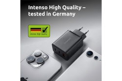 Intenso Power Adapter 1x USB-A/2x USB-C 65W GaN Black