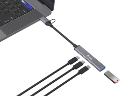 Equip 4-Port USB-C3.2-Hub->3xUSB-C/USB-A +USB-A...