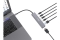 Equip Adapter USB-C->HDMI/3xUSB-C/USB-A 4K/ 60Hz 0.25m Alu.