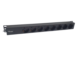 Equip 19 Steckdosenleiste 8xSchuko+Switch->St.90° sw. Alu.