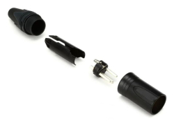 Equip Kabelverbinder 3-Polig Stecker schwarz